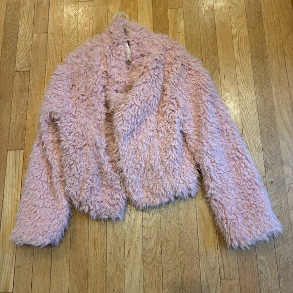 Selfie Pink Fuzzy Jacket - Picture 1 of 9